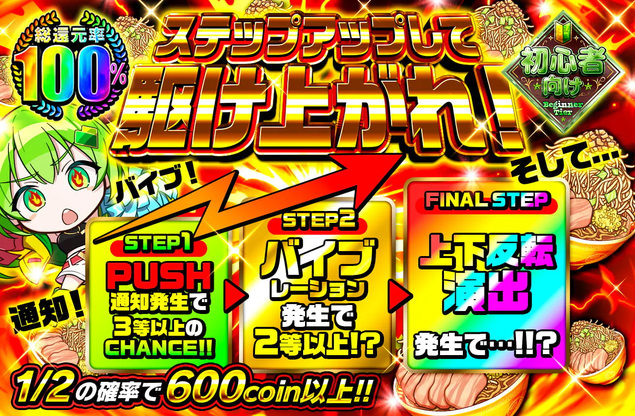 ステップアップして駆け上がれ!通知!バイブ!そして…