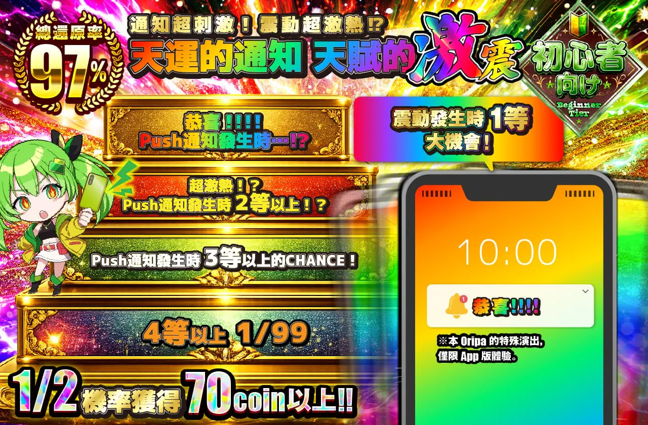 通知でヒリツキ!バイブで激熱⁉ 天運の告知 天賦の激震