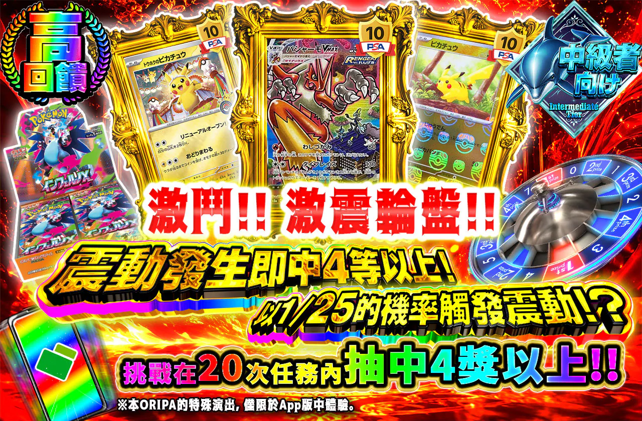 激闘!!激震ルーレット!! バイブ発生で4等以上!! ミッション20回以内に4等以上を目指せ!!