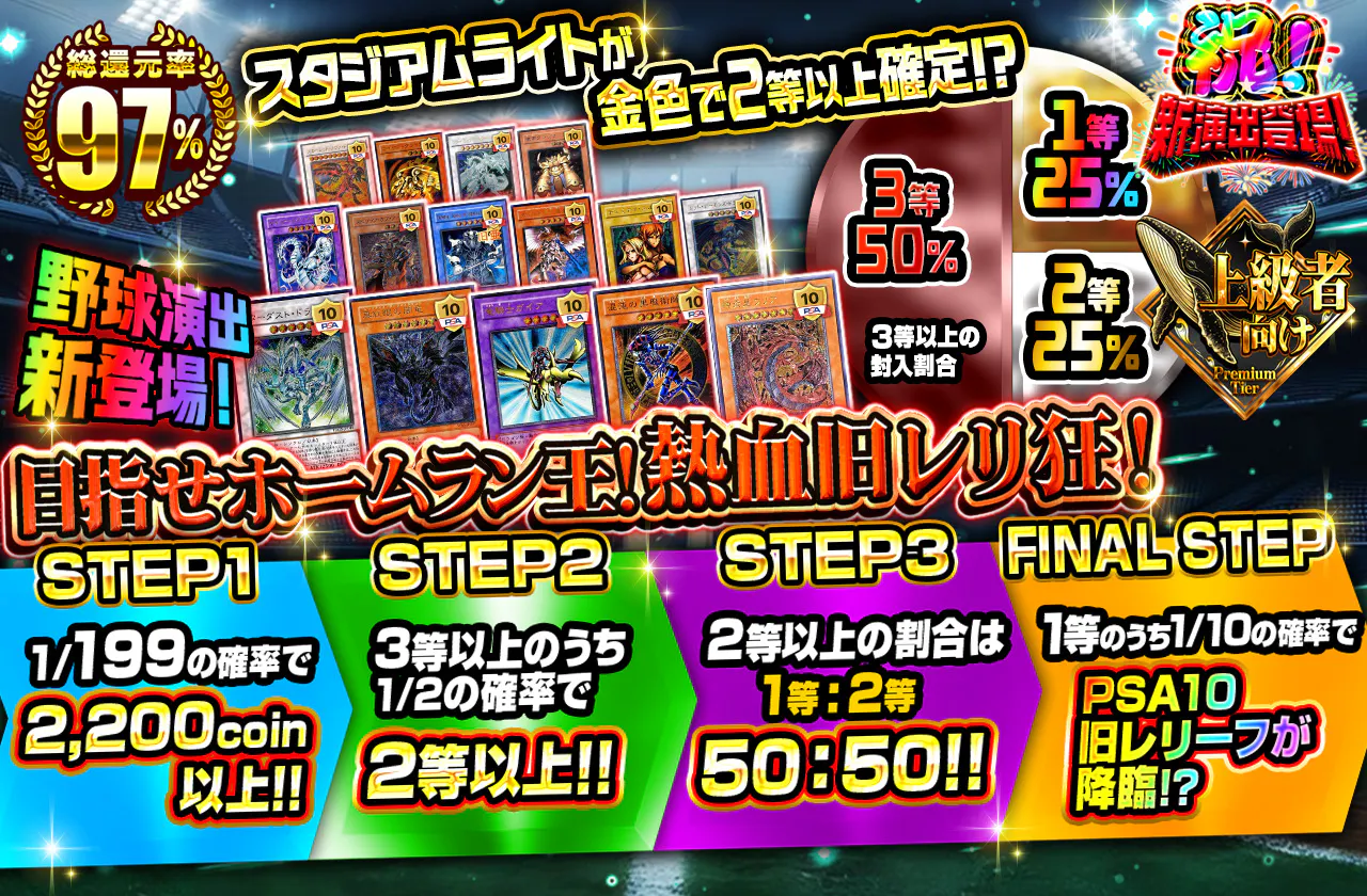 野球演出新登場！目指せホームラン王！熱血旧レリ狂！